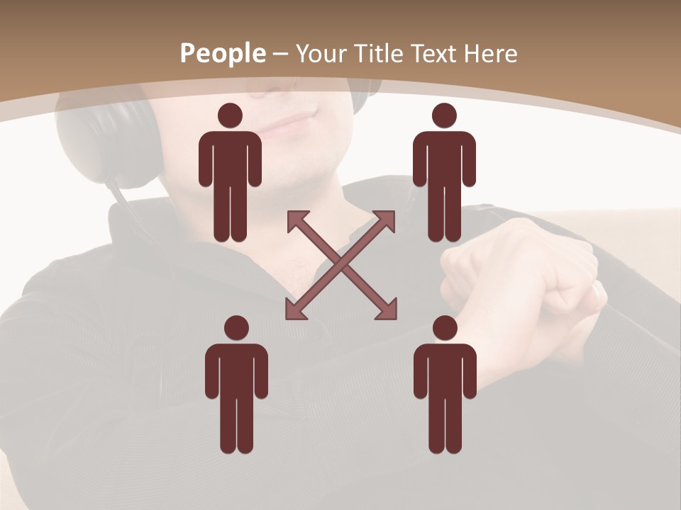 Relaxation Smiling Male PowerPoint Template