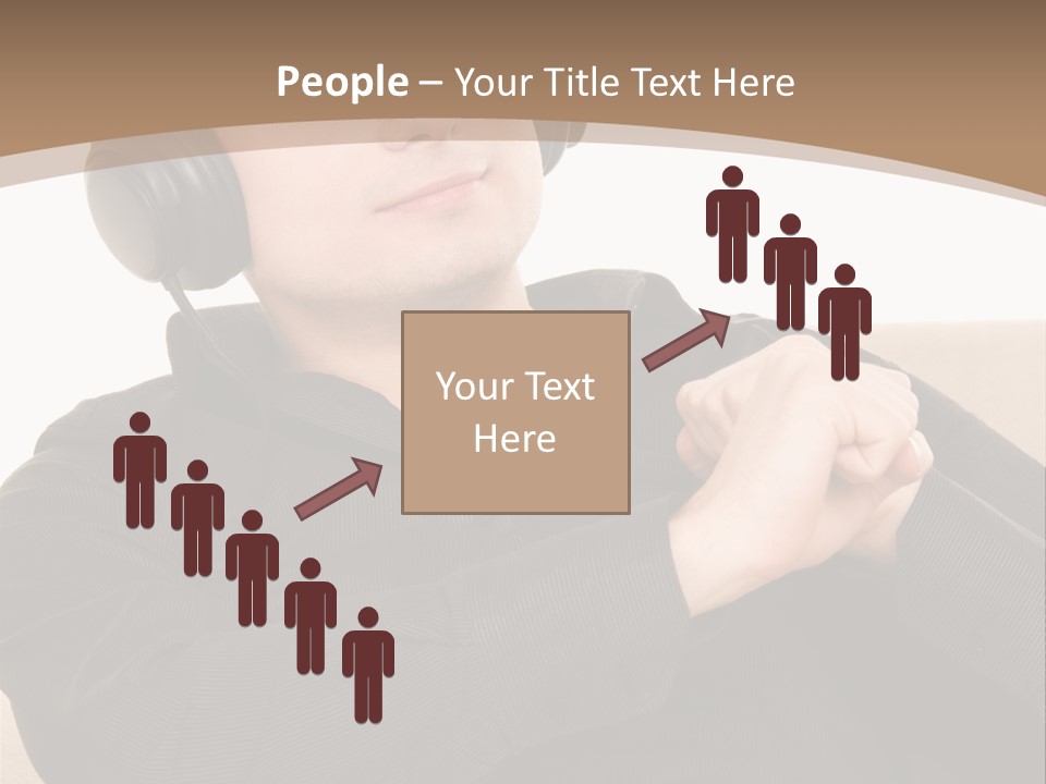 Relaxation Smiling Male PowerPoint Template