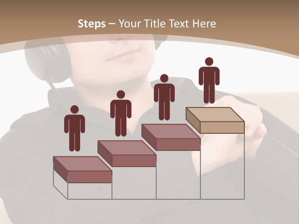 Relaxation Smiling Male PowerPoint Template