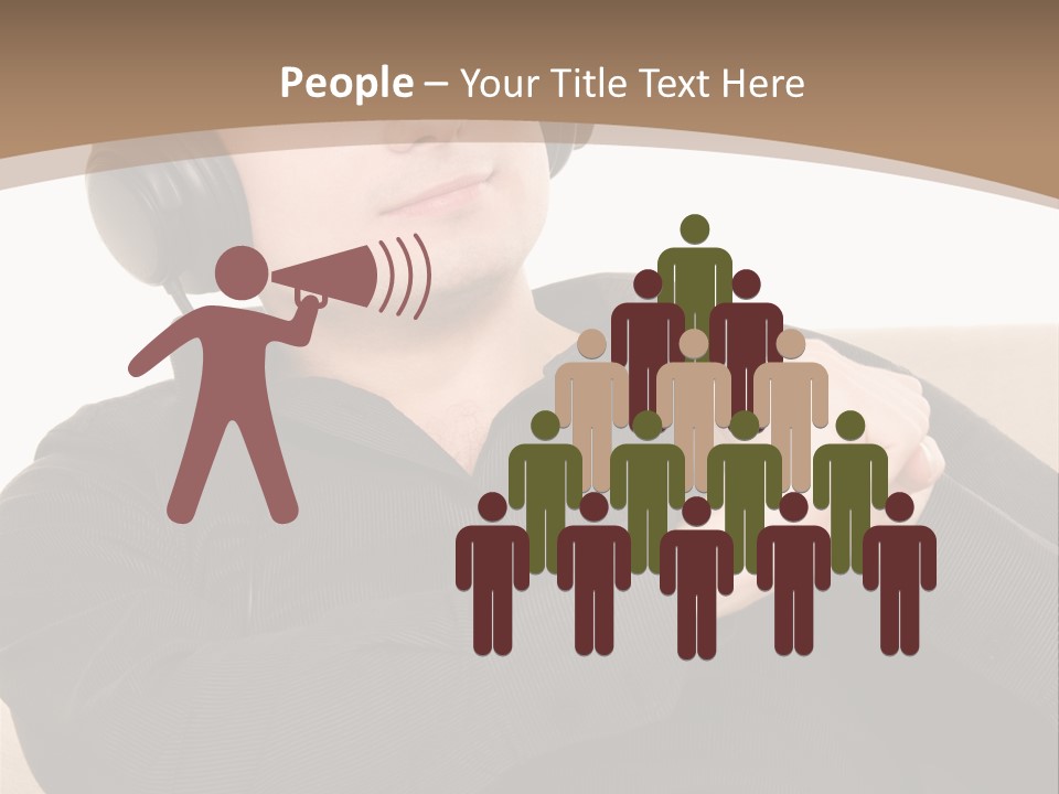 Relaxation Smiling Male PowerPoint Template