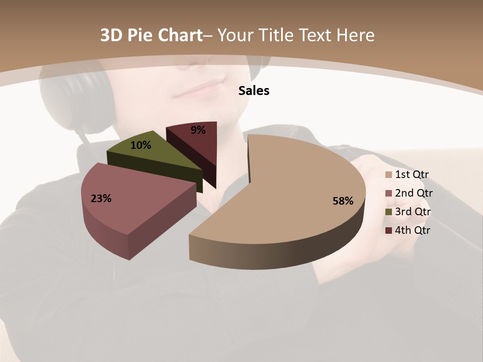 Relaxation Smiling Male PowerPoint Template