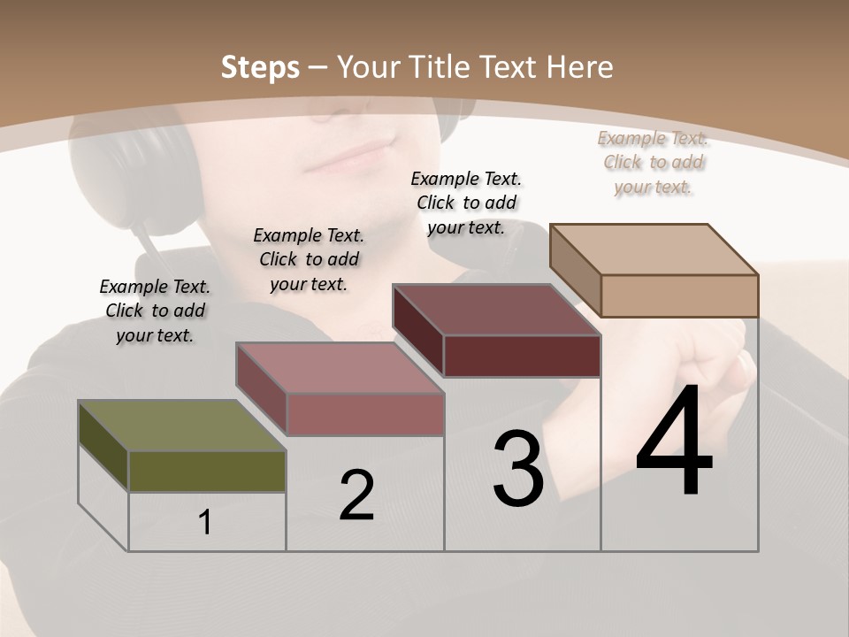Relaxation Smiling Male PowerPoint Template