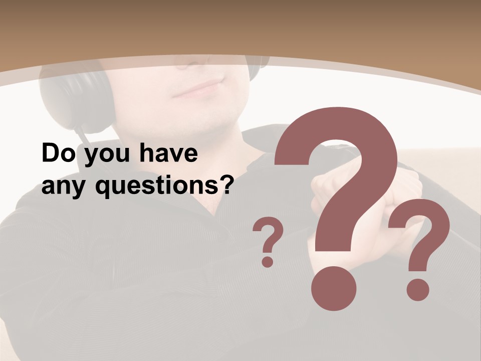 Relaxation Smiling Male PowerPoint Template