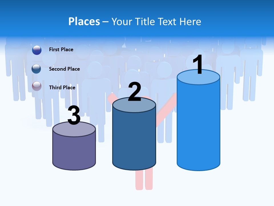 Connection Model Standing PowerPoint Template
