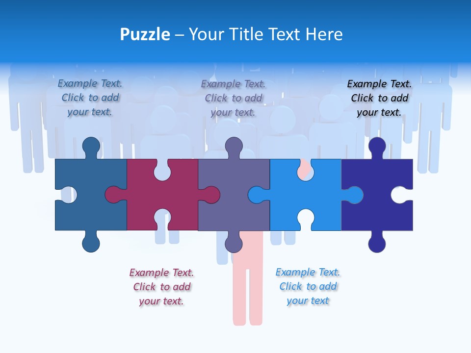 Connection Model Standing PowerPoint Template