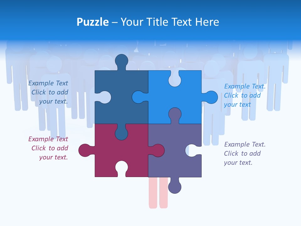 Connection Model Standing PowerPoint Template