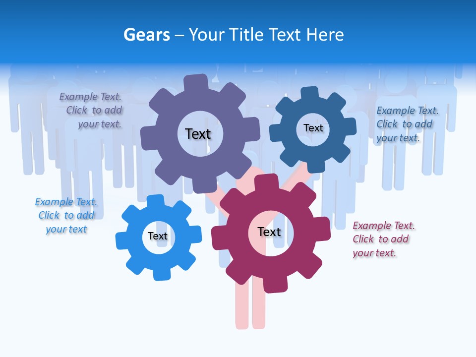 Connection Model Standing PowerPoint Template