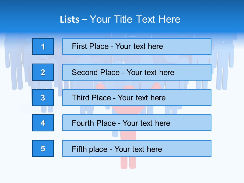 Connection Model Standing PowerPoint Template