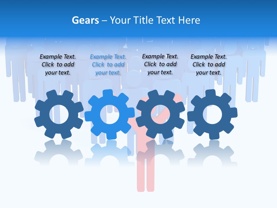 Connection Model Standing PowerPoint Template