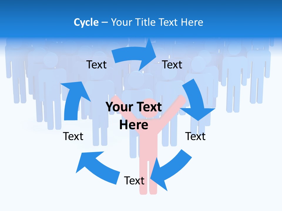 Connection Model Standing PowerPoint Template