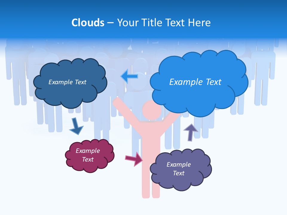 Connection Model Standing PowerPoint Template