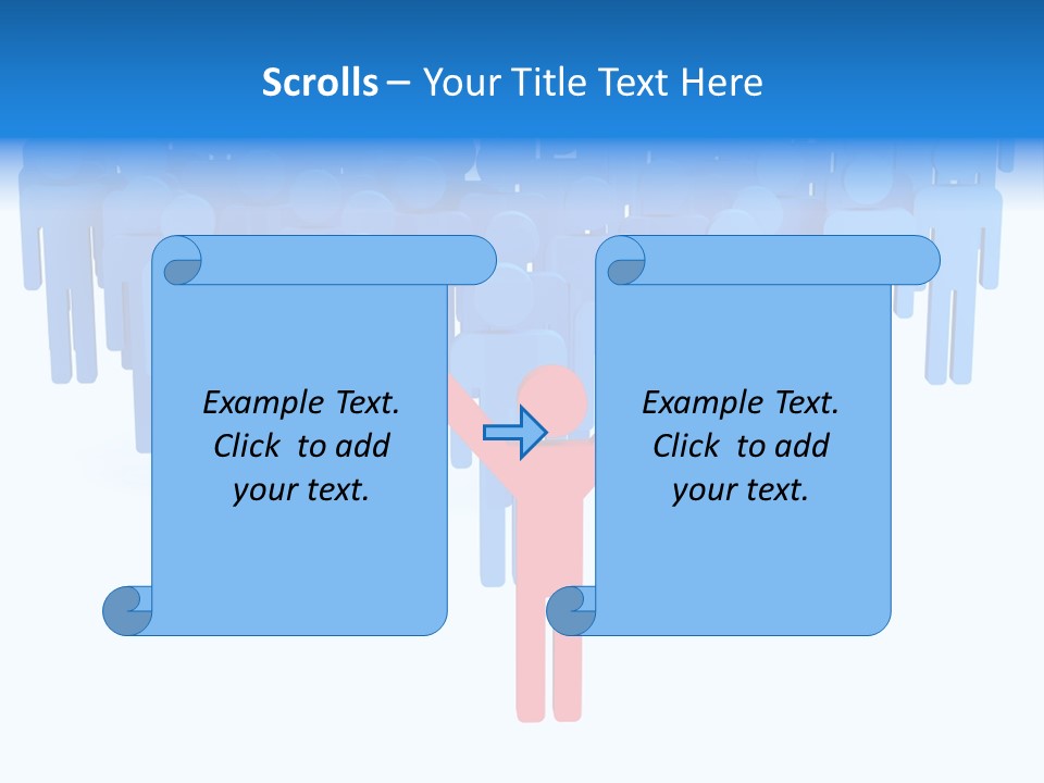 Connection Model Standing PowerPoint Template
