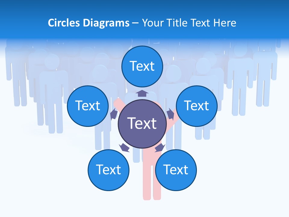 Connection Model Standing PowerPoint Template