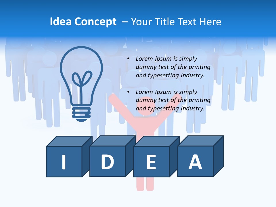 Connection Model Standing PowerPoint Template