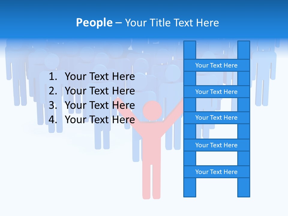 Connection Model Standing PowerPoint Template