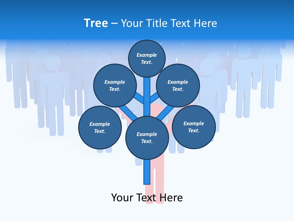 Connection Model Standing PowerPoint Template