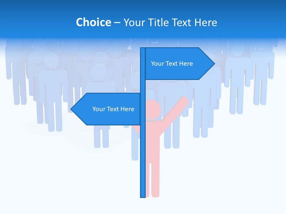 Connection Model Standing PowerPoint Template