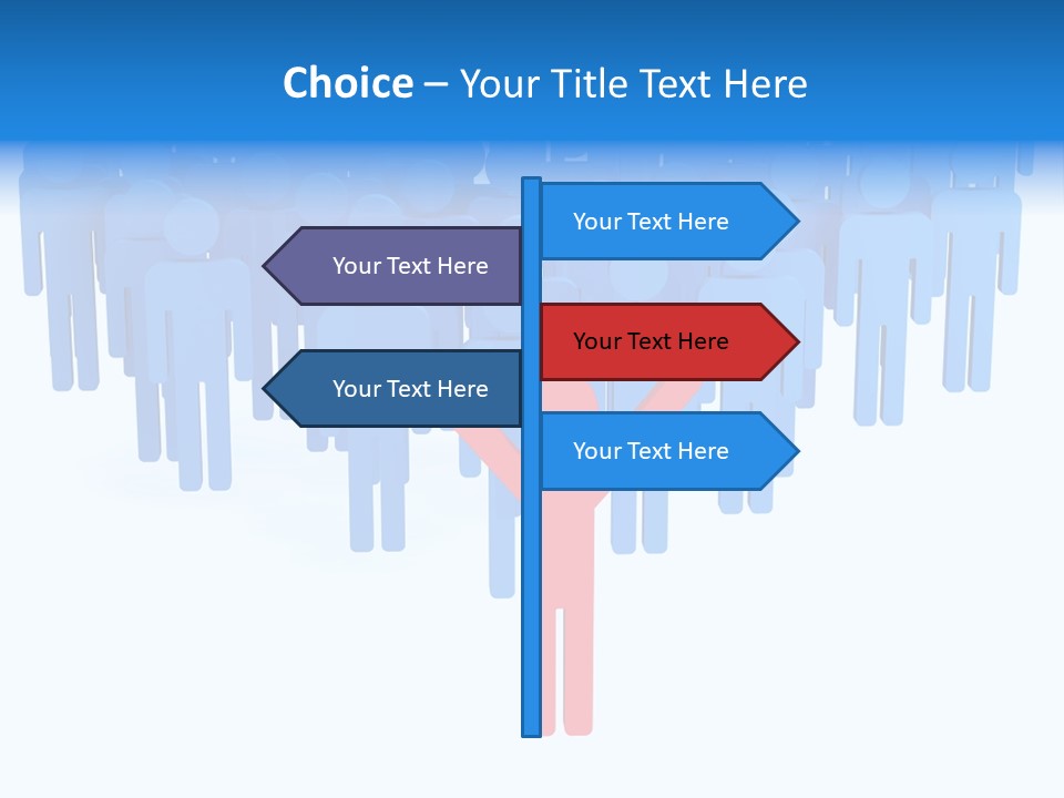 Connection Model Standing PowerPoint Template