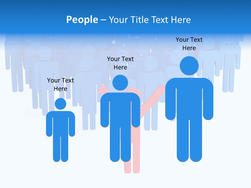 Connection Model Standing PowerPoint Template