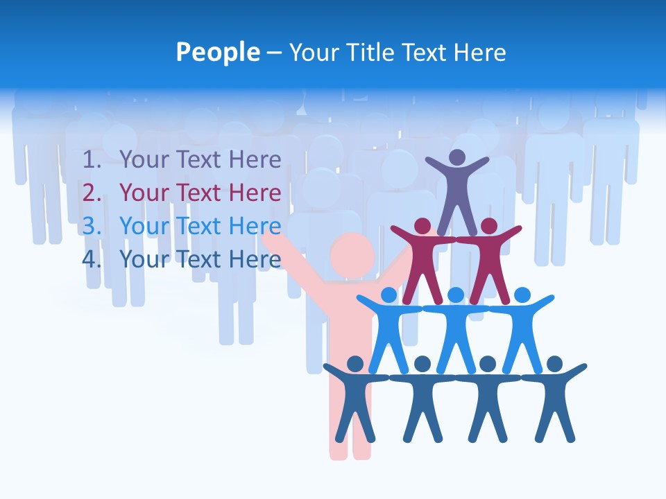 Connection Model Standing PowerPoint Template