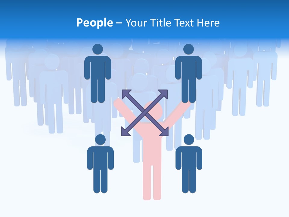 Connection Model Standing PowerPoint Template