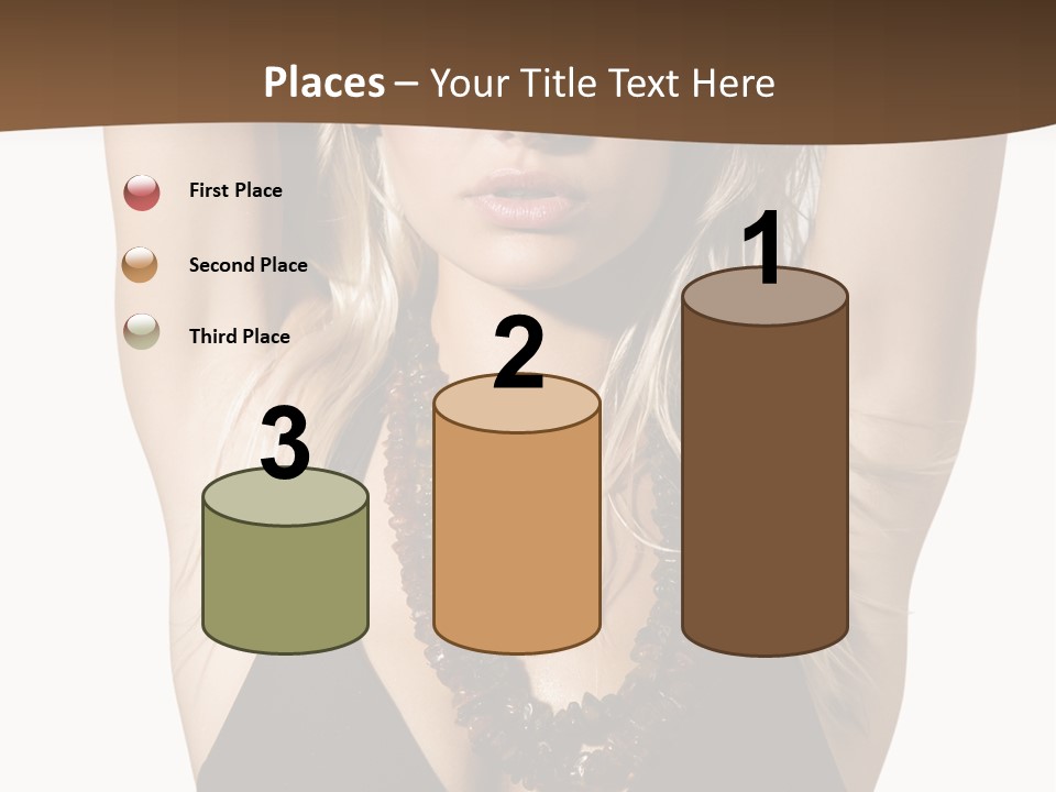 Tourist Girl Swimwear PowerPoint Template