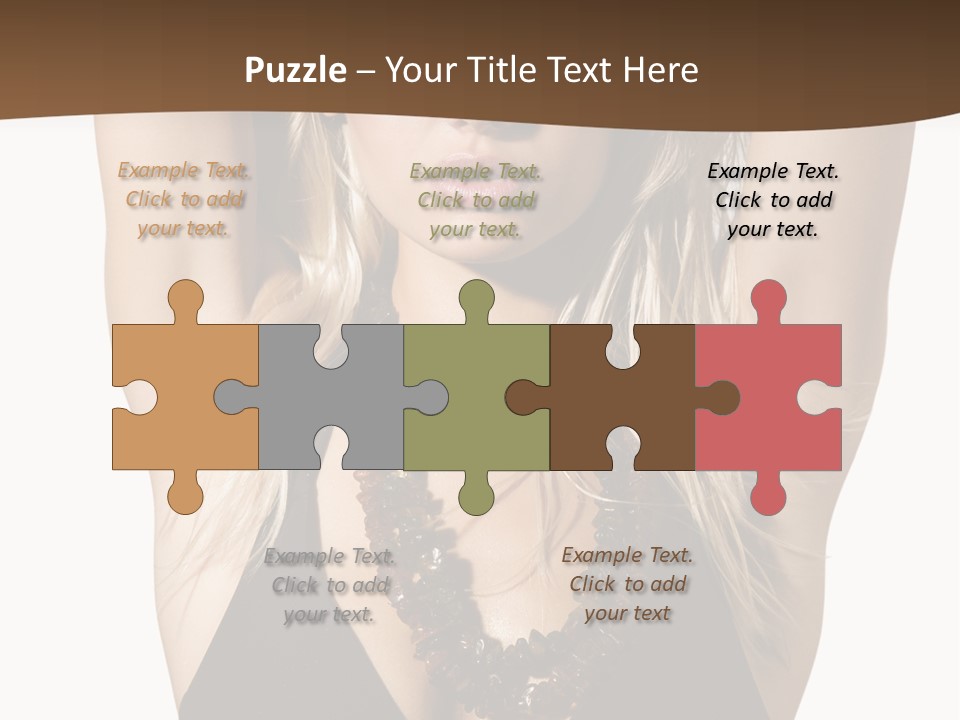 Tourist Girl Swimwear PowerPoint Template