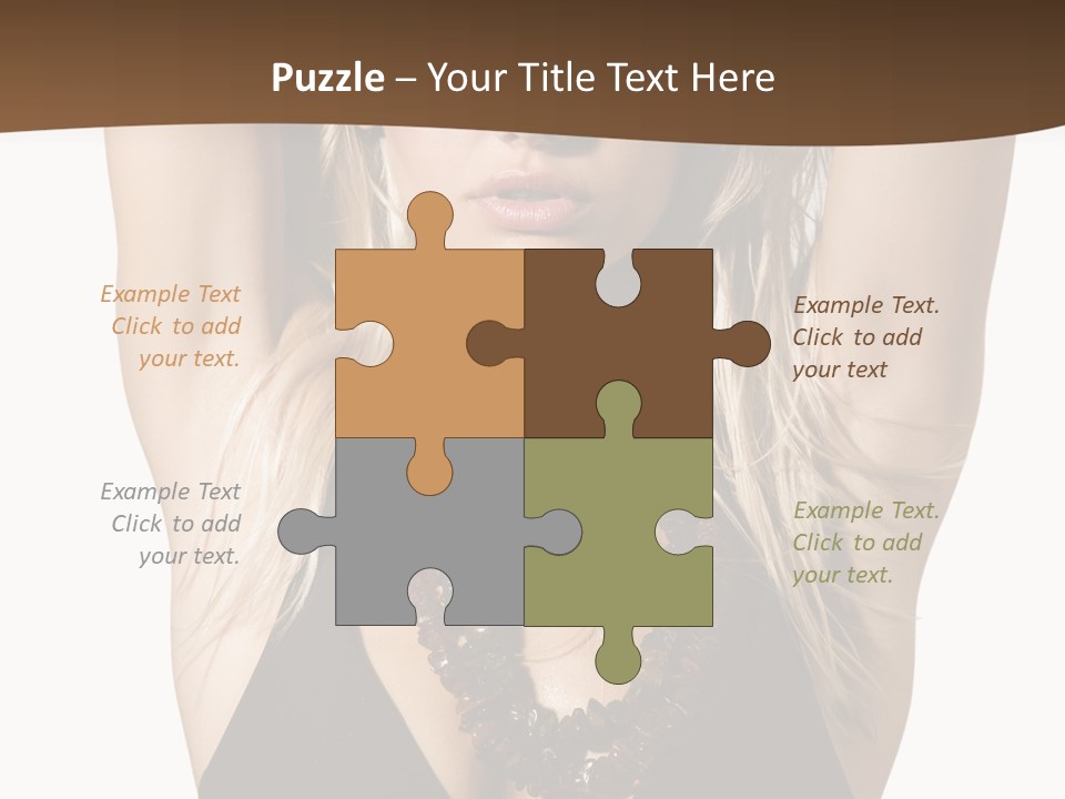 Tourist Girl Swimwear PowerPoint Template