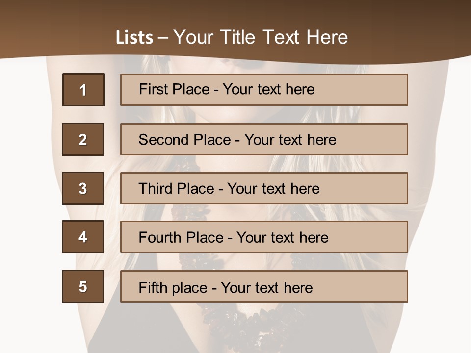 Tourist Girl Swimwear PowerPoint Template