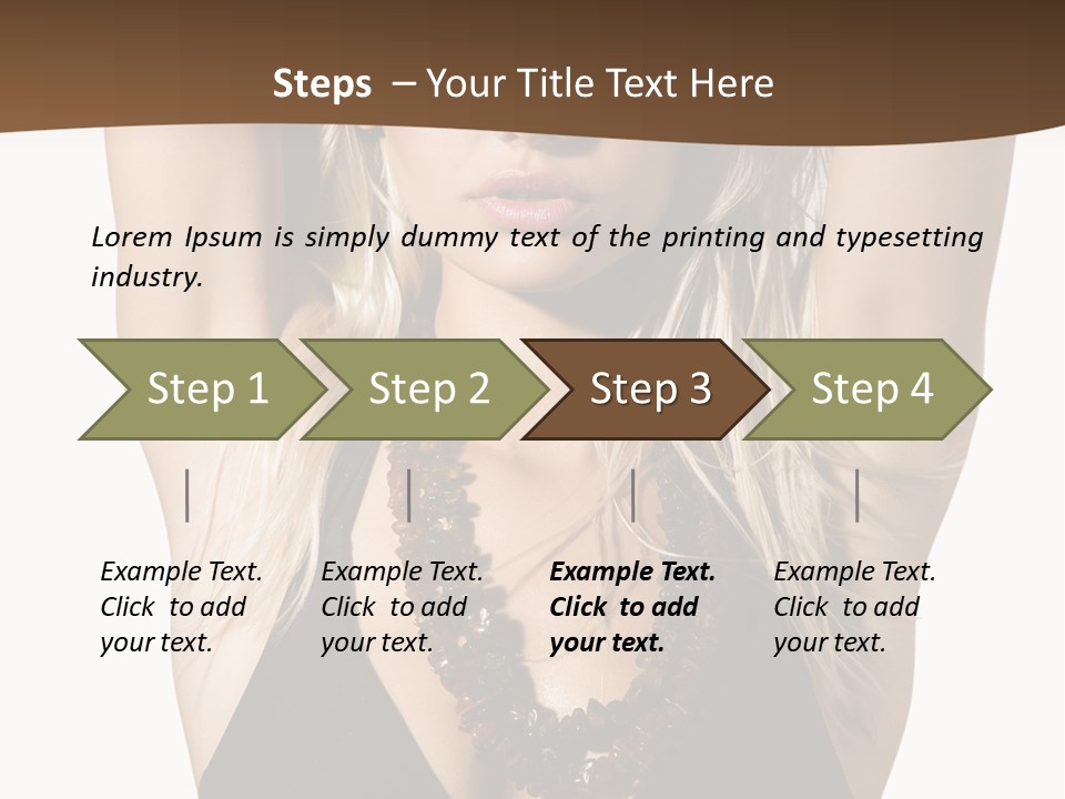 Tourist Girl Swimwear PowerPoint Template