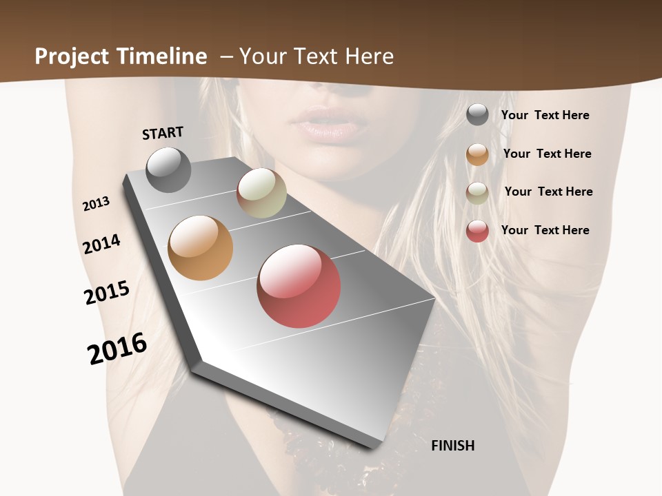 Tourist Girl Swimwear PowerPoint Template