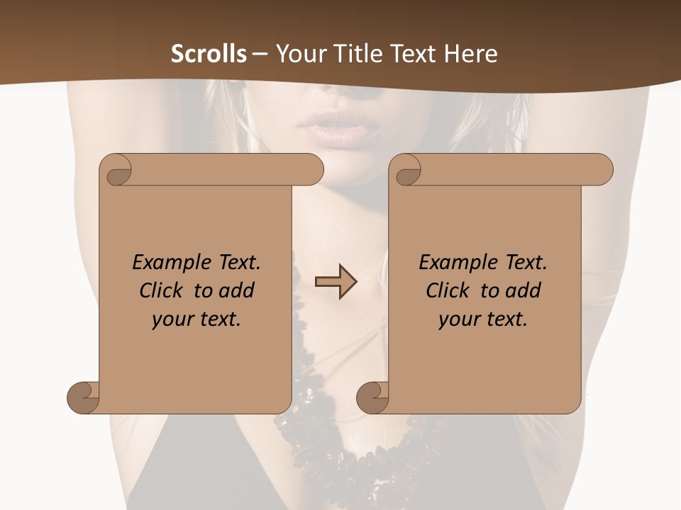 Tourist Girl Swimwear PowerPoint Template