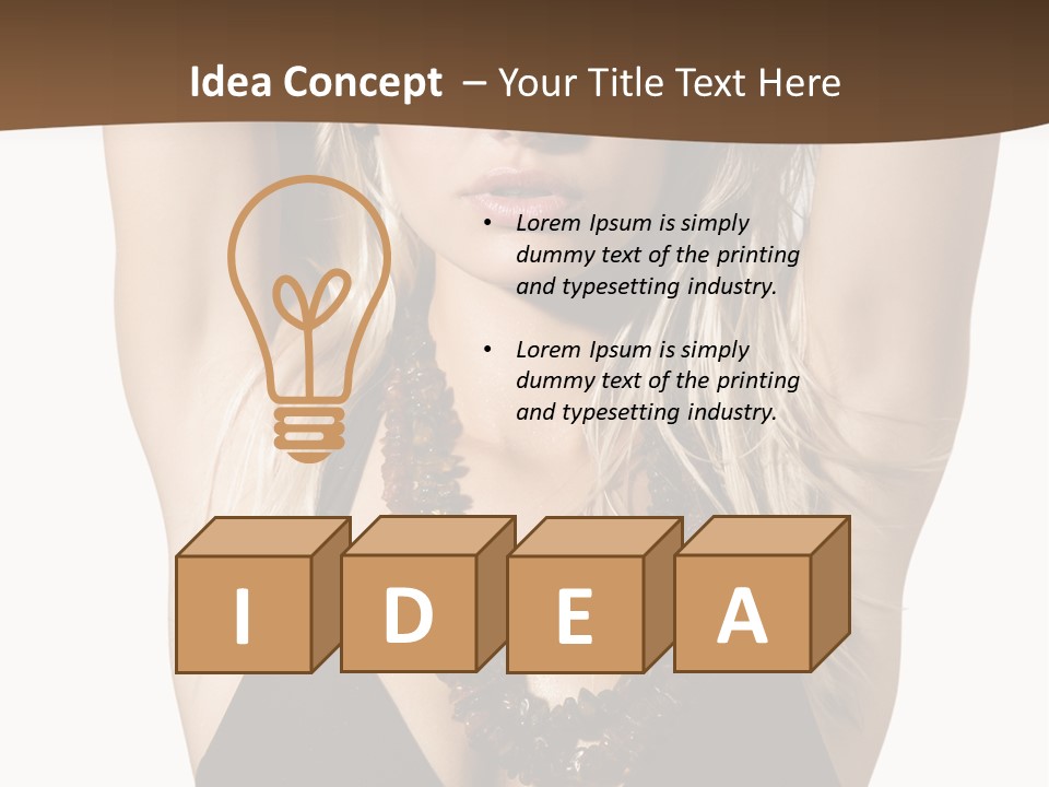 Tourist Girl Swimwear PowerPoint Template