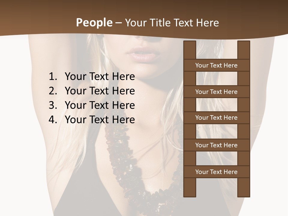 Tourist Girl Swimwear PowerPoint Template