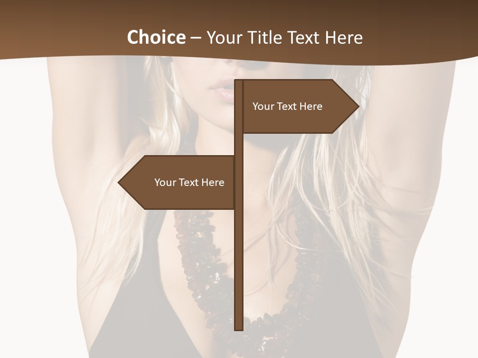 Tourist Girl Swimwear PowerPoint Template