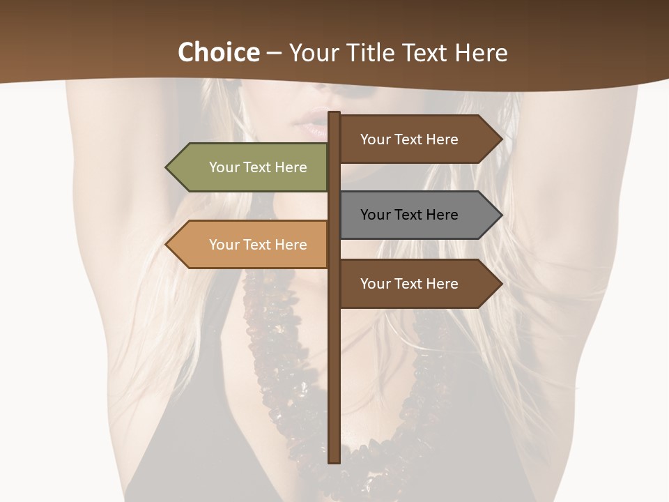 Tourist Girl Swimwear PowerPoint Template