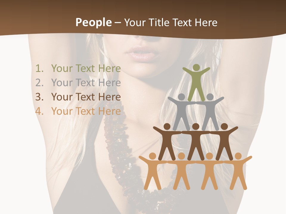 Tourist Girl Swimwear PowerPoint Template