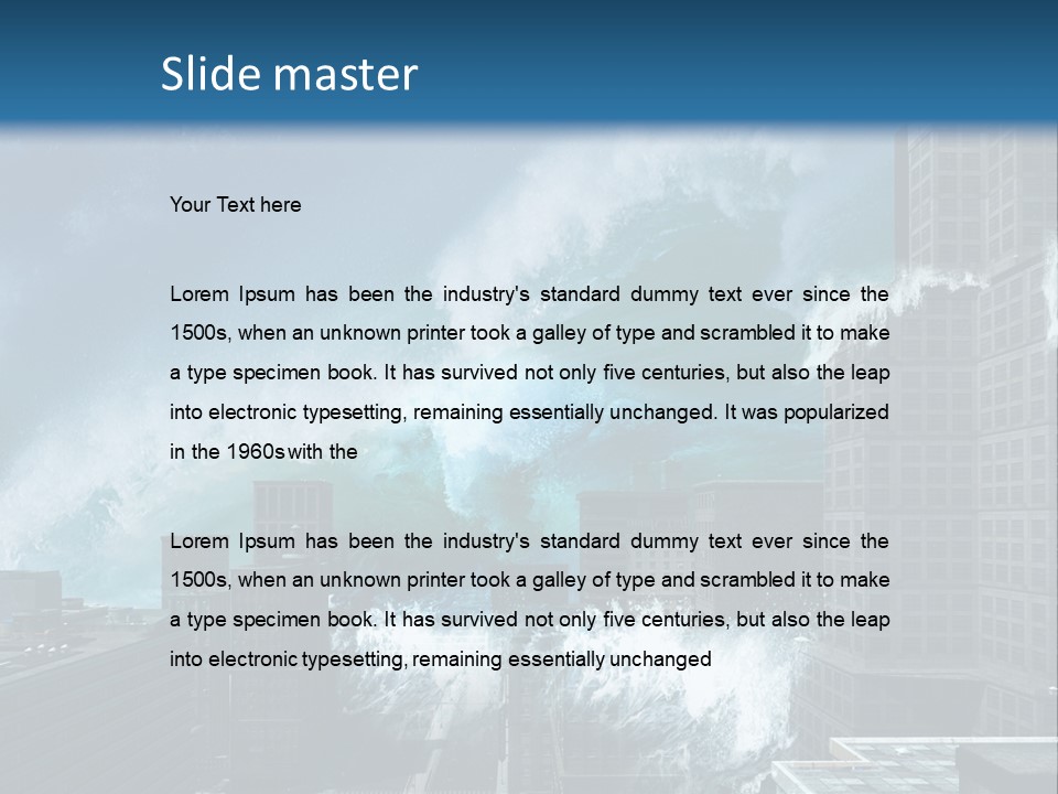 Nature Wave Accident PowerPoint Template