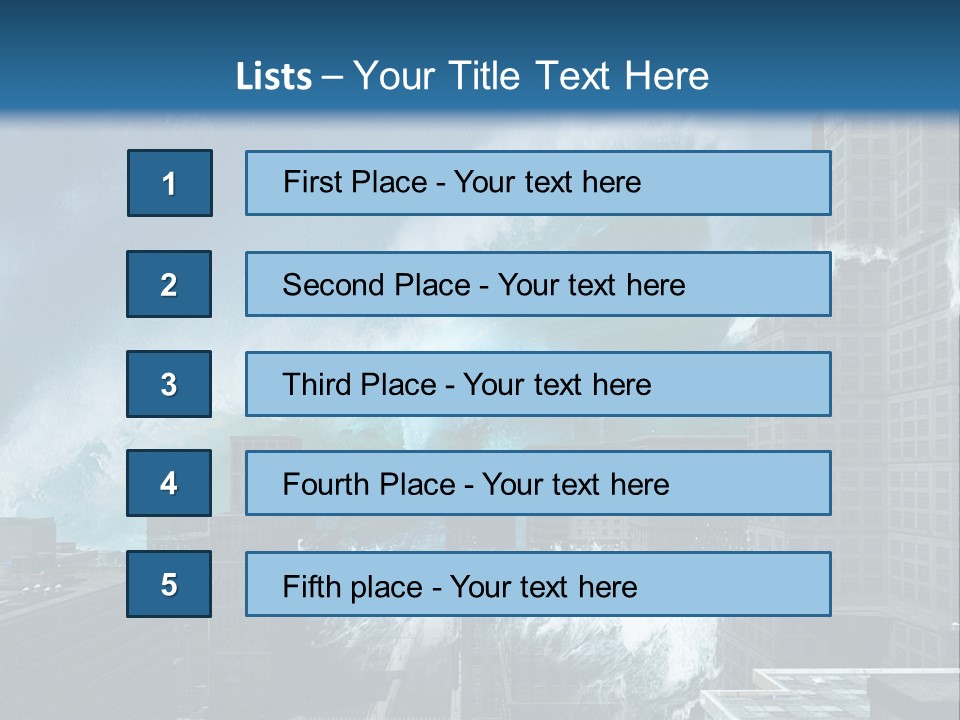 Nature Wave Accident PowerPoint Template