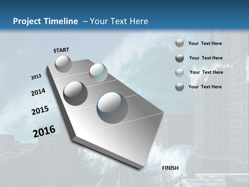 Nature Wave Accident PowerPoint Template