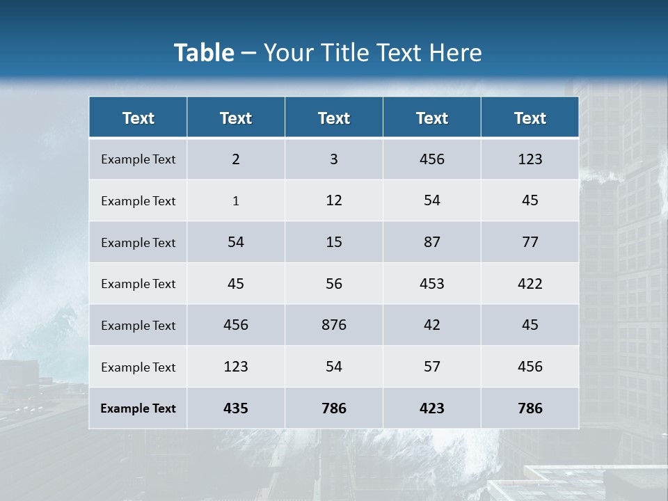 Nature Wave Accident PowerPoint Template