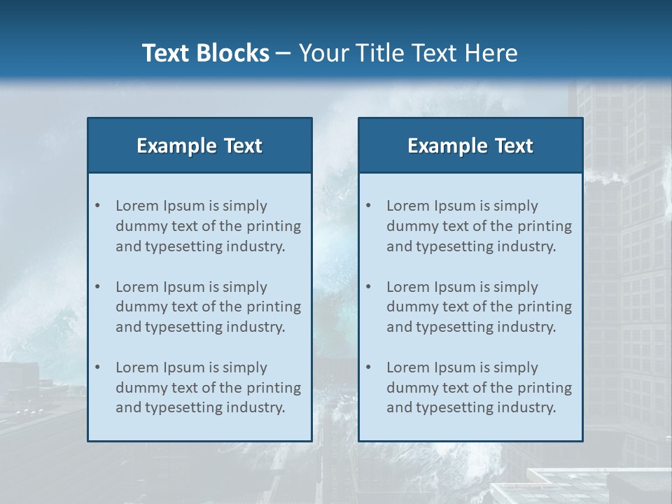 Nature Wave Accident PowerPoint Template