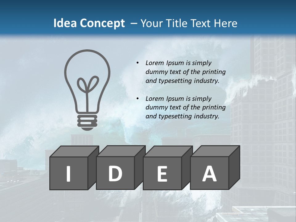 Nature Wave Accident PowerPoint Template