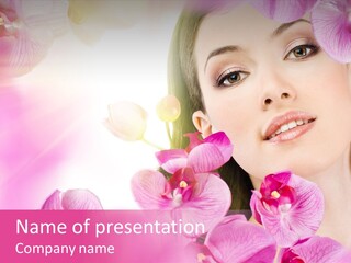 Orchid Perfection Lip PowerPoint Template