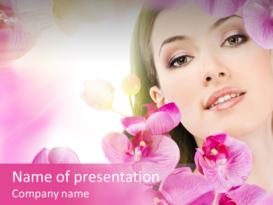 Orchid Perfection Lip PowerPoint Template