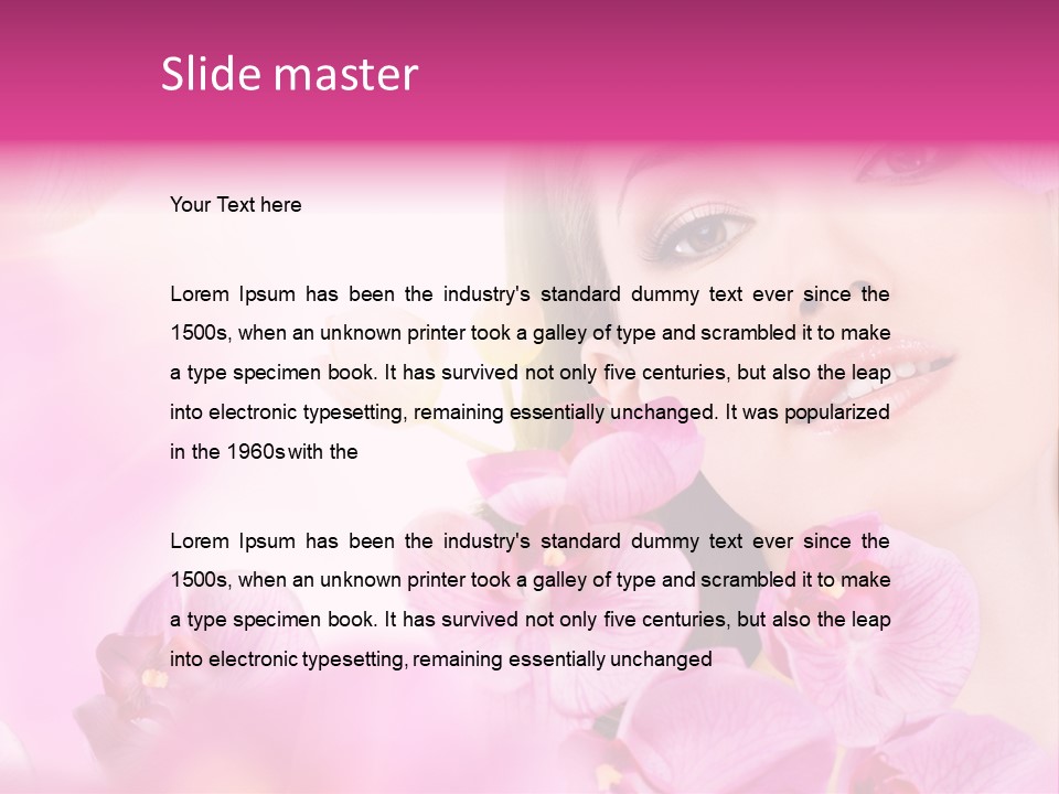 Orchid Perfection Lip PowerPoint Template