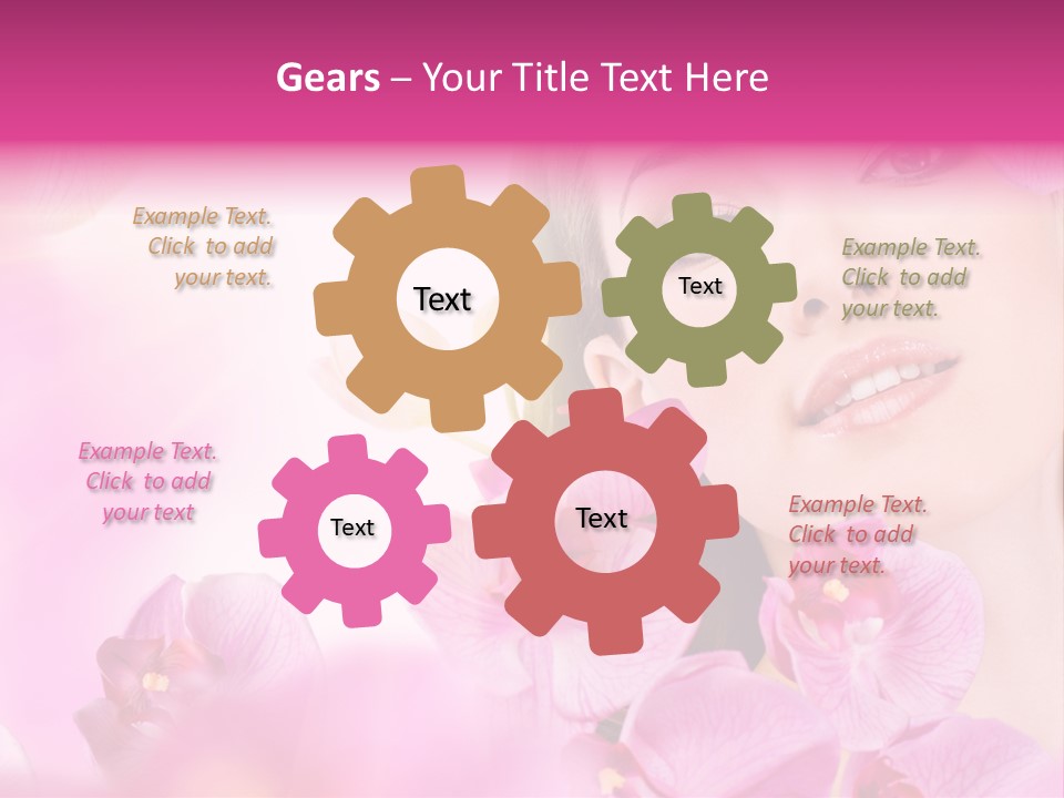 Orchid Perfection Lip PowerPoint Template