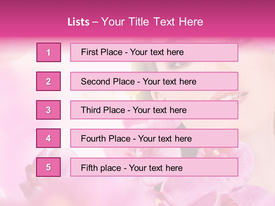 Orchid Perfection Lip PowerPoint Template