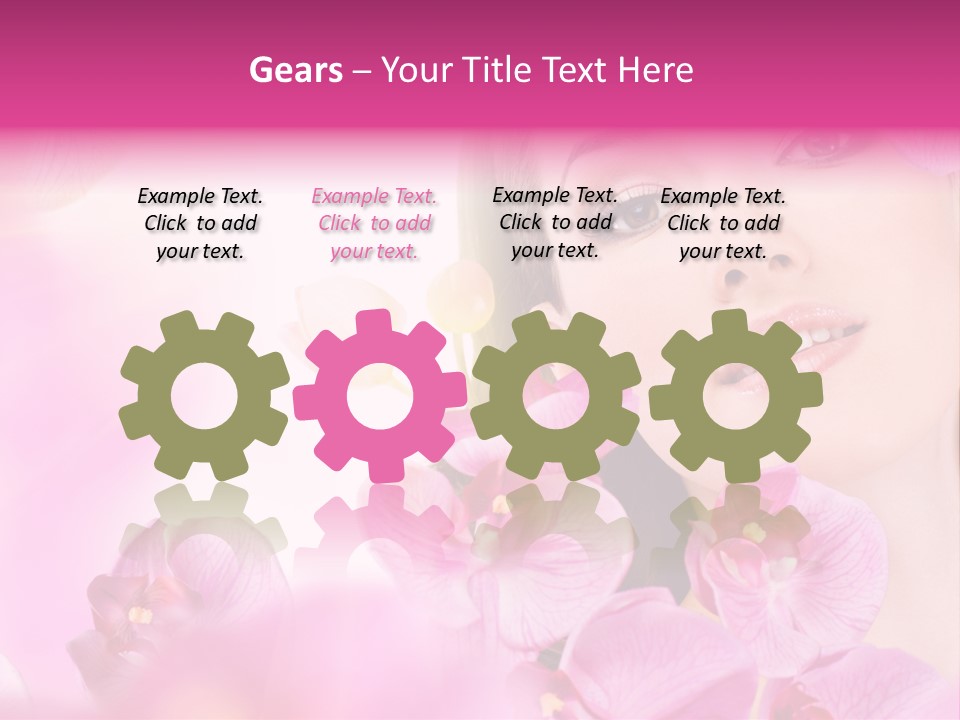 Orchid Perfection Lip PowerPoint Template