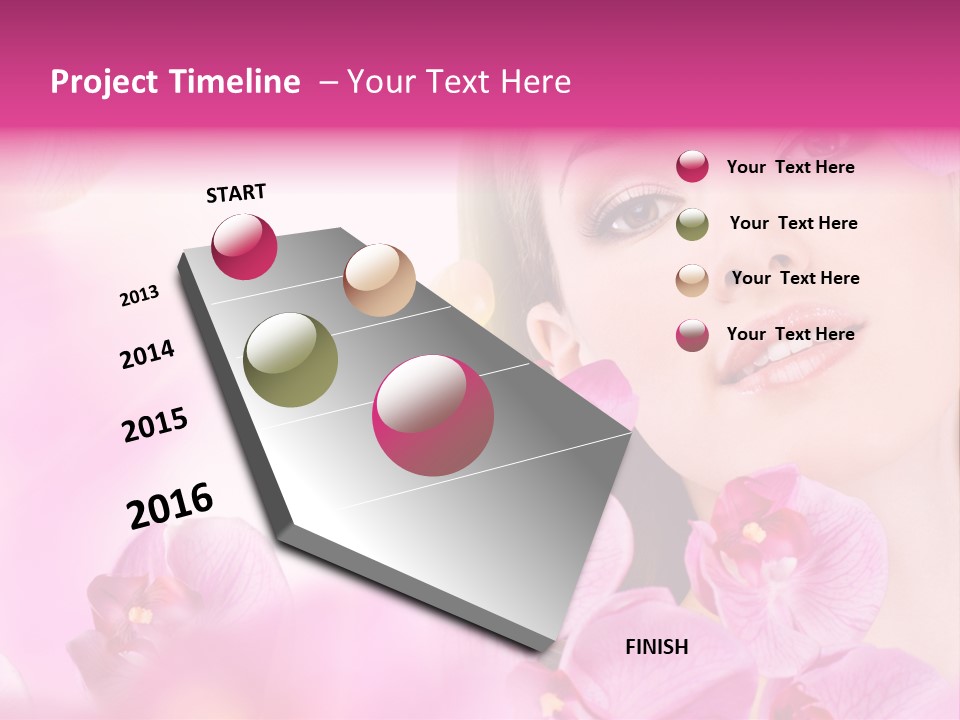 Orchid Perfection Lip PowerPoint Template